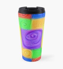 DeepDream Color Squares Visual Areas 5x5K v11 Travel Mug