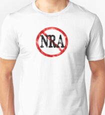 Anti NRA Badge Gun Control Vintage Retro Style Political Gear Unisex T-Shirt