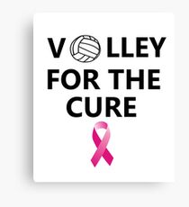 Volleyball Breast Cancer T-Shirt Canvas Print