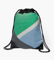 Colourblock - green/blue/grey Drawstring Bag