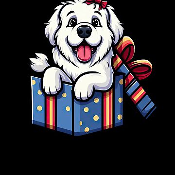 Great Pyrenees Dog Christmas Sticker for Sale by Artwoof