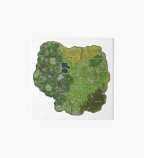 Fortnite Map with Lucky Landing Art Board