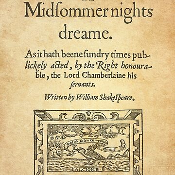Imagen de la obra Shakespeare, A midsummer night's dream 1600 de bibliotee