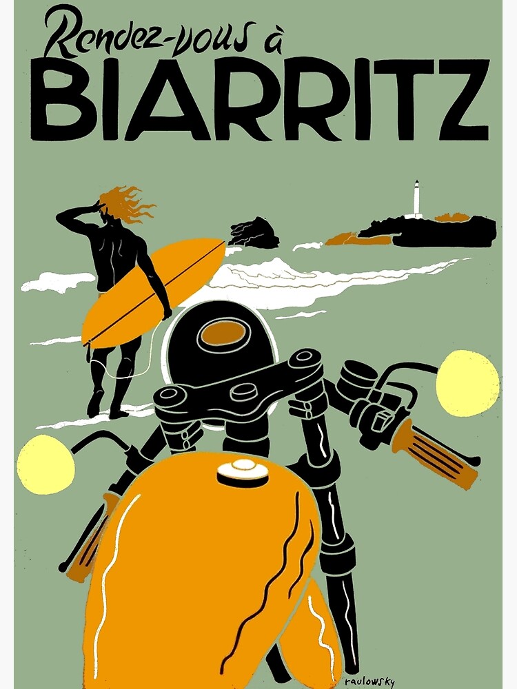 "BIARRITZ" Vintage Travel Advertising Print by posterbobs