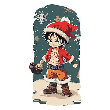 Pegatina De Disfraz De Papá Noel De Luffy De Una Pieza - PNG Descargar