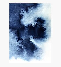 Lámina fotográfica Nebulosa índigo, pintura abstracta azul