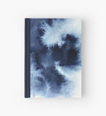 Cuaderno de tapa dura Nebulosa índigo, pintura abstracta azul