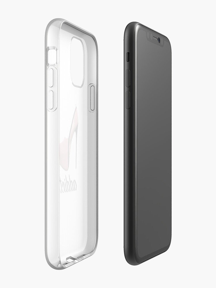 Coque iPhone « Shoe Addict - Pompe plate-forme rose délavée », par IamRaym