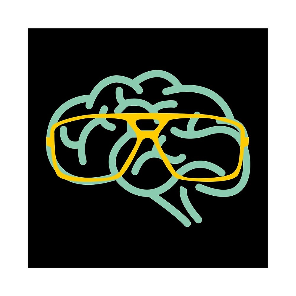 Nerd Brain Logo By Cerealboxx Redbubble