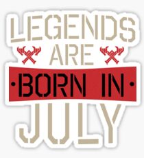 Vintage Legends Are Born In July Sticker