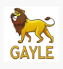 Gayle Lion Drawstring Bags Photographic Print