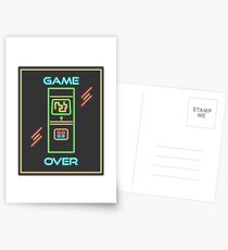 Video Game 80s Neon Sign Postcards