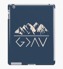 God is greater than the highs and lows iPad Case/Skin