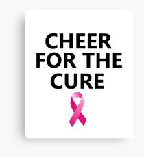 Cheerleading School Breast Cancer T-Shirt Girl Women Canvas Print