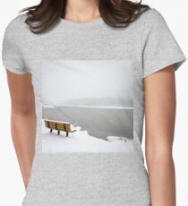 Looking Over the Frozen Lake Women's Fitted T-Shirt