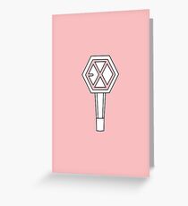 EXO LICHTSTICK ROSA Grußkarte