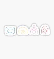 Pegatina Finn, Jake, Princess and Marceline
