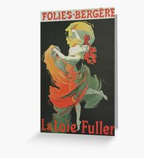 Folies Bergere Vintage French Can Can Dancer 1893 Toulouse Lautrec Greeting Card