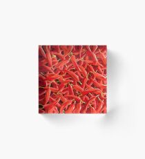 Too many chillies Acrylic Block