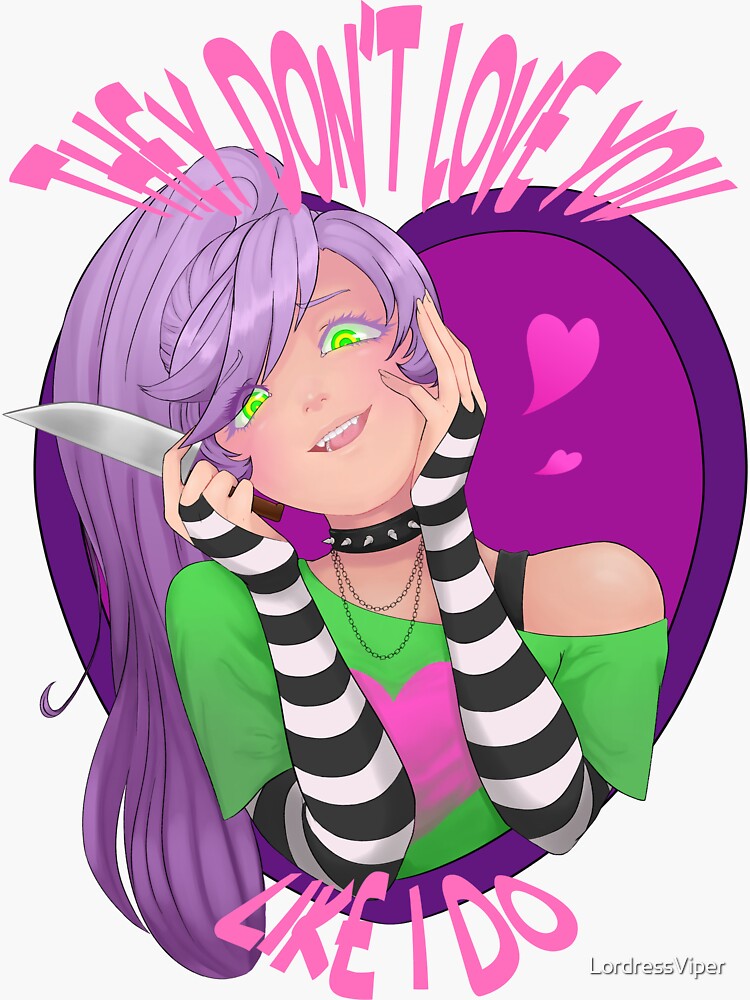 Yandere Love Sticker By Lordressviper Redbubble