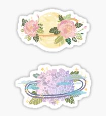 Blumen Planeten Sticker