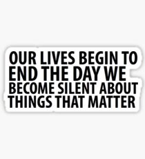 OUR LIVES BEGIN TO END Sticker