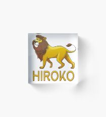 Hiroko Lion Drawstring Bags Acrylic Block