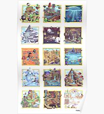 Super Mario 64 Paintings Poster