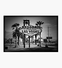 Welcome To Las Vegas Sign Series 3 of 6 Holga Black and White Photographic Print