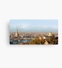 Turin (Torino), panorama at sunset Canvas Print