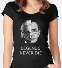 Albert Einstein - Stephen Hawking - Legends Never Die Women's Fitted Scoop T-Shirt