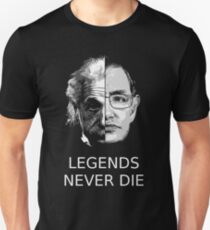Camiseta unisex Albert Einstein - Stephen Hawking - Las leyendas nunca mueren