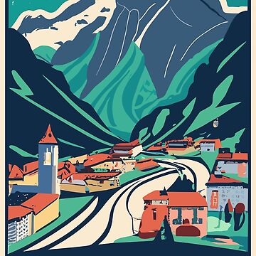 Chamonix Mont Blanc Vintage Travel Poster — MUSEUM OUTLETS