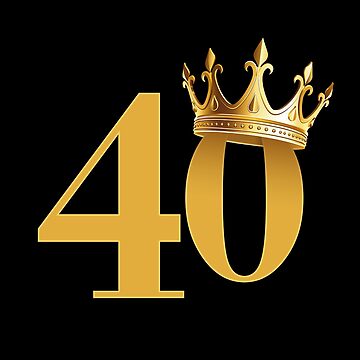 40th Birthday and a crown | Art Board Print