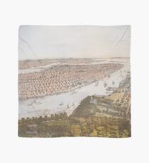 Pañuelo Mapa pictórico vintage de la ciudad de Nueva York (1866)