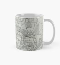 Taza clásica Mapa vintage de Akron Ohio (1917)