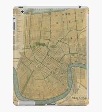 Vintage Map of New Orleans Louisiana (1893) iPad Case/Skin