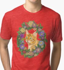 Kitten Wreath Tri-blend T-Shirt