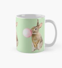 Häschen-Kaninchen mit Kaugummi - nette Schlagblase - Kinderzimmer-Kinderzimmer-Kunst Tasse