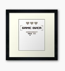 Game Over | Gamer | Gaming | Video Game Framed Print