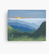"Springtime Blue Ridge Sunset" Canvas Print