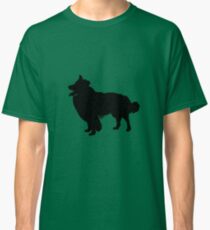 Border Collie Silhouettes, Green! Classic T-Shirt