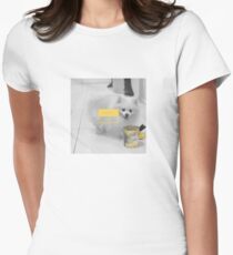White Dog - summon him Women's Fitted T-Shirt