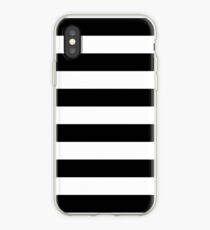 Black and White Big Stripe iPhone Case