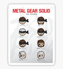 Metal Gear Solid 1-V "Snakes" Poster Sticker