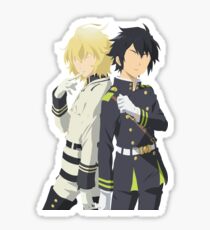 Owari no Seraph - Mika and Yuu Minimalist Sticker