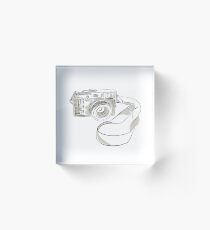 35mm SLR Film Camera Drawing Acrylic Block