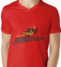 akron rubber ducks Men's V-Neck T-Shirt