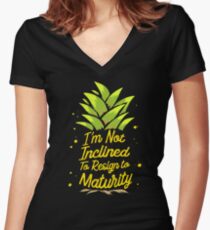 I'm Not Inclined To Resign To Maturity T-Shirt Women's Fitted V-Neck T-Shirt
