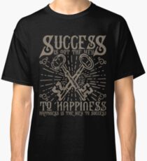 Quote T Shirt - Happiness is the key to Success Classic T-Shirt
